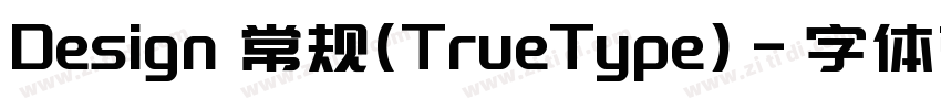 Design 常规(TrueType)字体转换